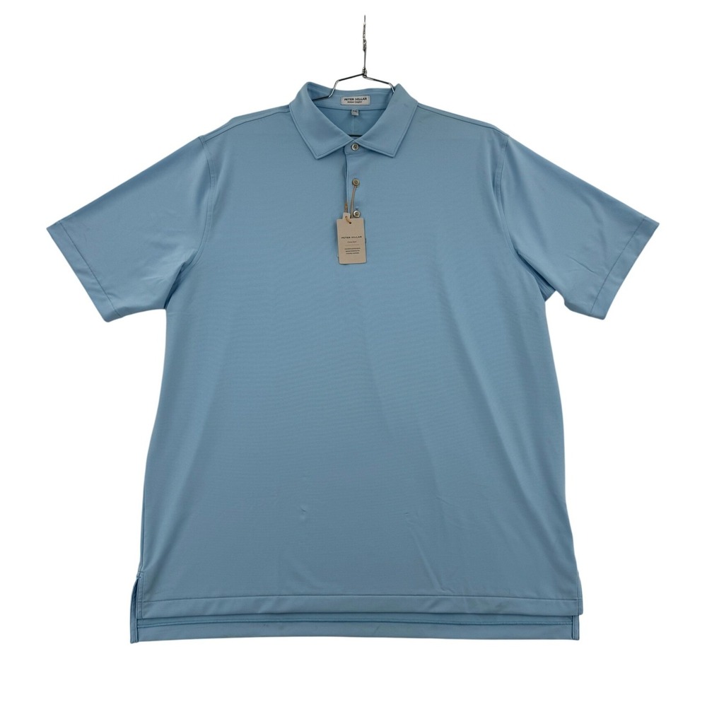 Peter Millar Polo Men XXL Blue NWT Performance Crown Sport MF25EK16S Sun Protect
